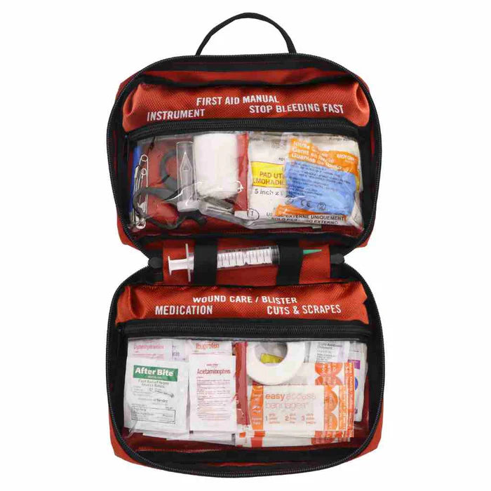 Adventure Medical Kits Sportsman Series Medical Kit - 200 - First Aid Kit for Camping Hiking Hunting & More - For 4 People for 4 Days - Includes Bandages Medicine Guide Book & More