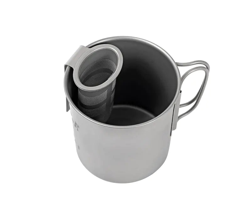 Titanium Folding Cup for Camping and Travel