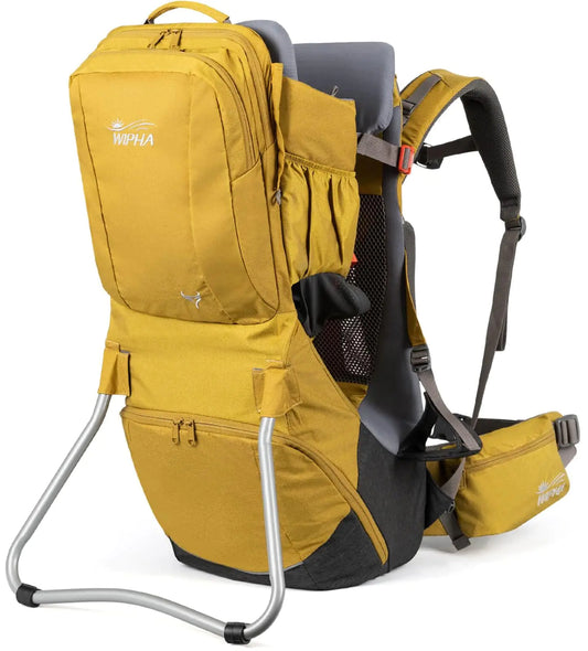 WIPHA Baby Backpack Carrier Upgraded Carrying System Baby Hiking Backpack Carrier Ergonomic Pro Hiking Baby Carrier Backpack with Safety Seat Lightweight Large Capacity Toddler Carrier