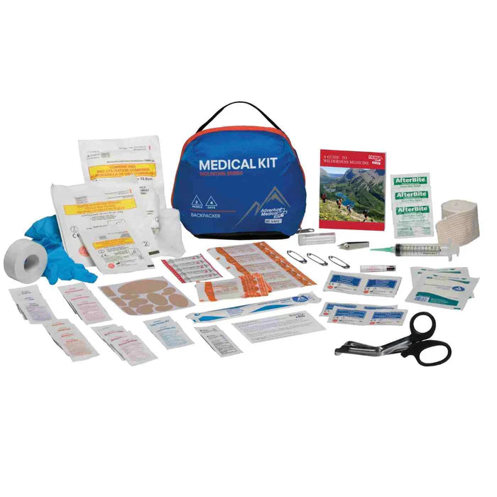 Adventure Medical Kits Mountain Series Medical Kit - Backpacker - Emergency Medical First Aid Kit - For 2 People for 4 Days - Comes with a Trauma Pad Medicine Guide Book & More