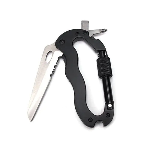Outdoor Survival Multi-Functional Carabiner with Knife