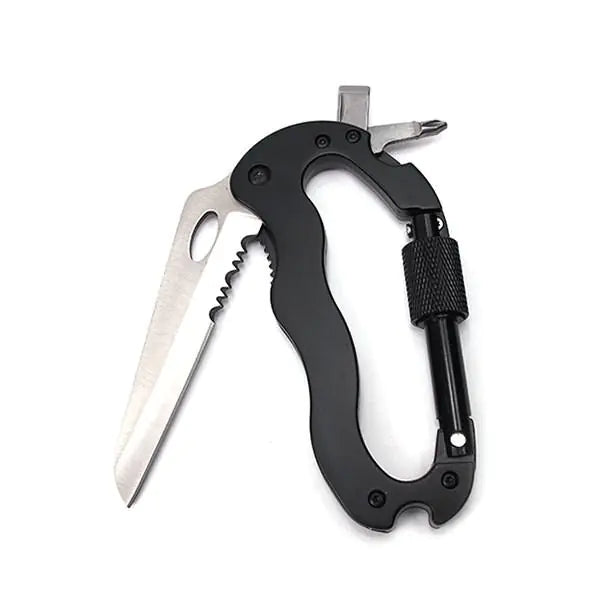 Outdoor Survival Multi-Functional Carabiner with Knife