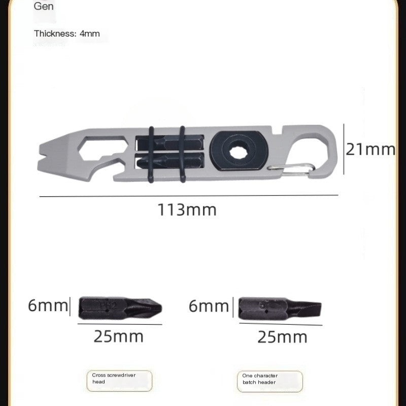 Multifunctional EDC Tool with Pry Bar and Bottle Opener