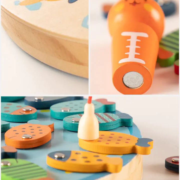 Montessori Wooden Fishing Game for Early Education