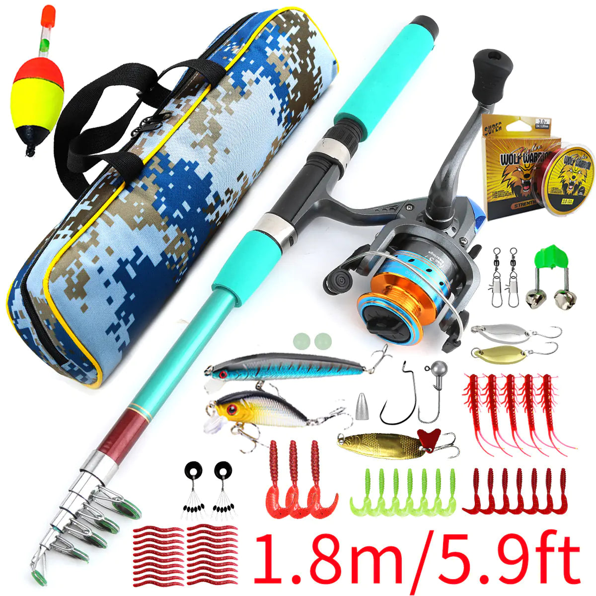 ZURYP Fishing Gear Set for Long-Distance Angling