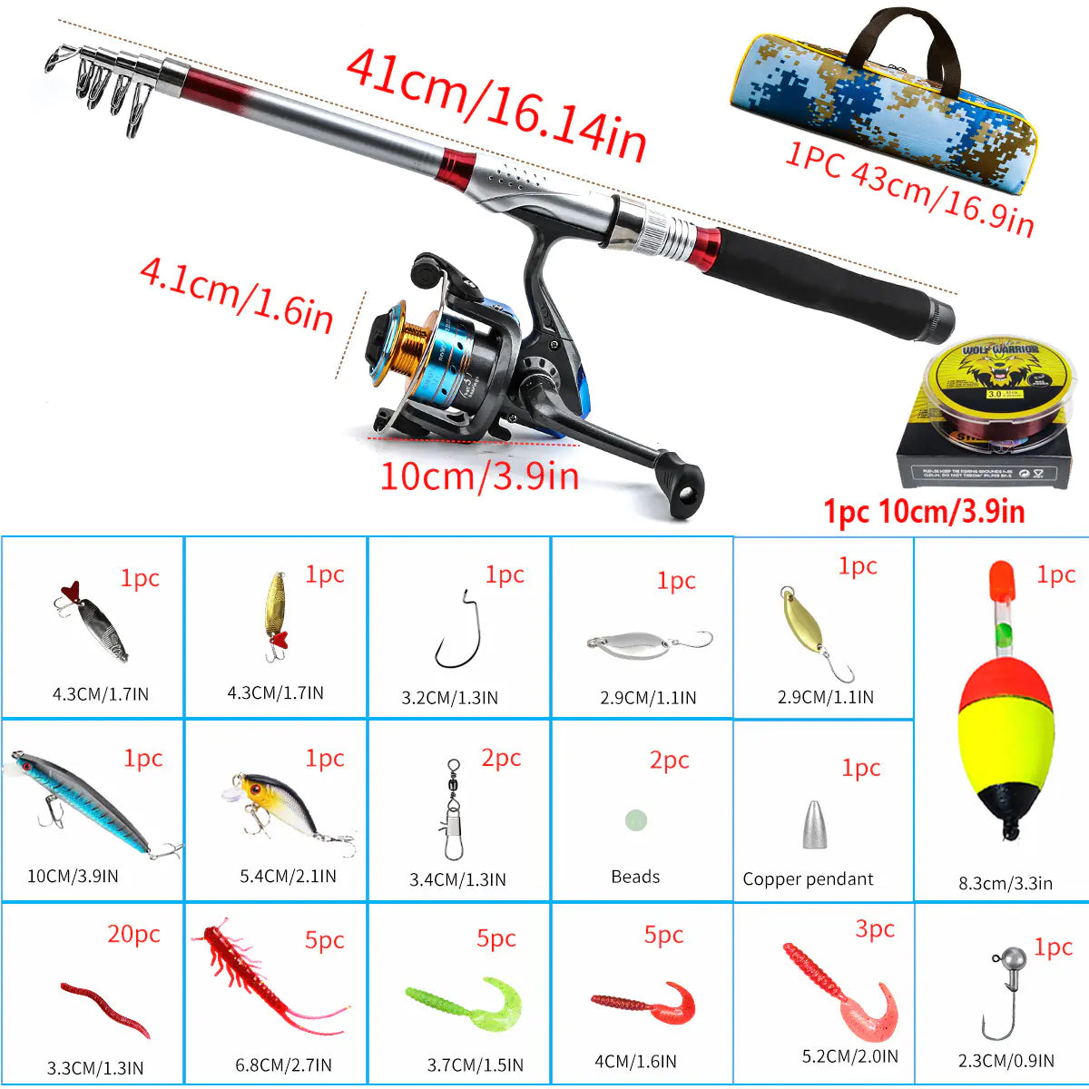 ZURYP Fishing Gear Set for Long-Distance Angling
