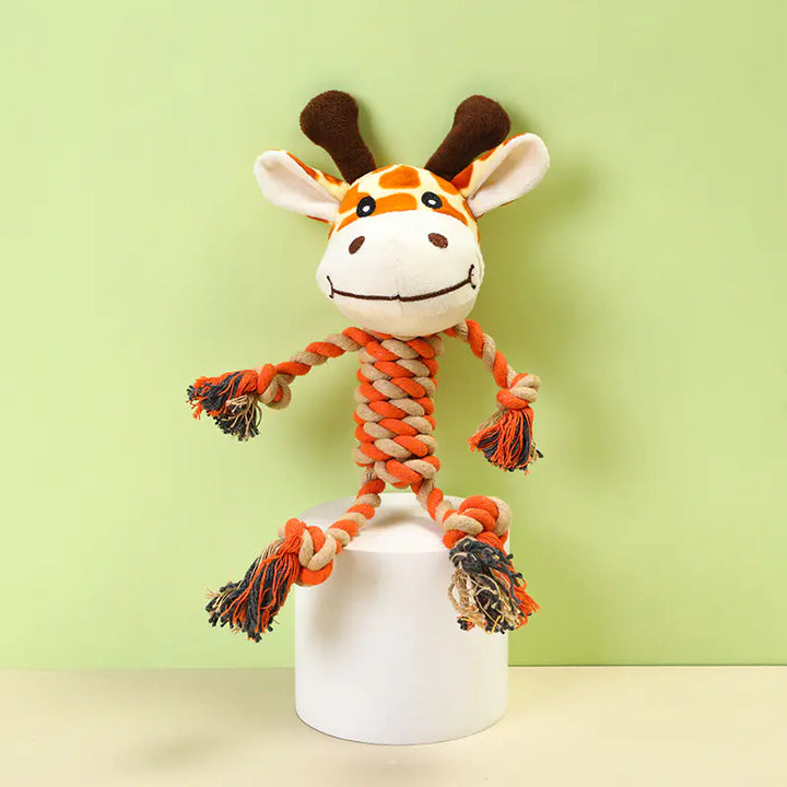 Interactive Plush Dog Toy with Sound for Chewing