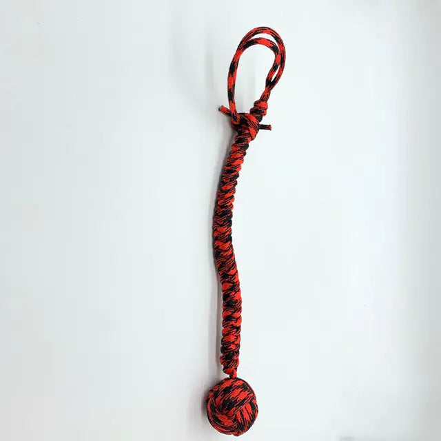 Outdoor EDC Self Defense Keychain with Monkey Fist Rope