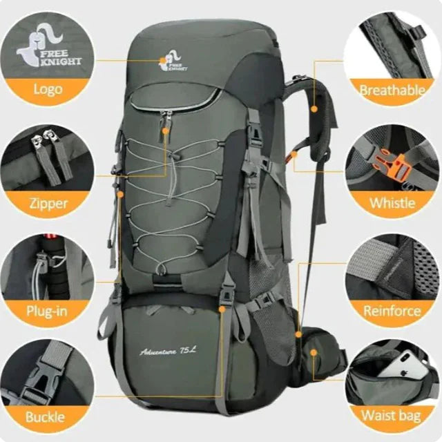 Waterproof Hiking Shoulder Bag – Large Capacity