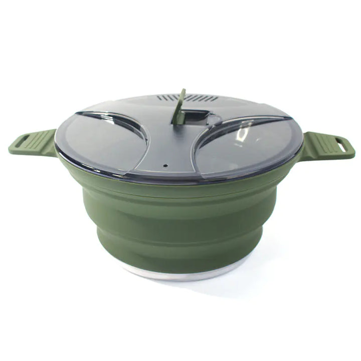 New Outdoor Camping Folding Pot - Silicone Cookware Set