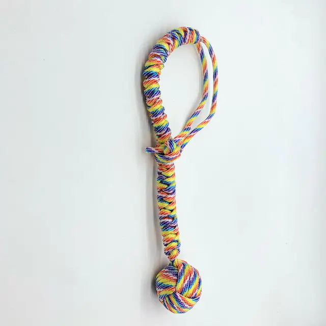 Outdoor EDC Self Defense Keychain with Monkey Fist Rope