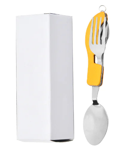 Camping Cutlery Set, Portable Stainless Steel Fork & Knife