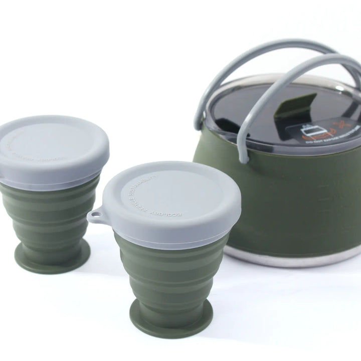 New Outdoor Camping Folding Pot - Silicone Cookware Set