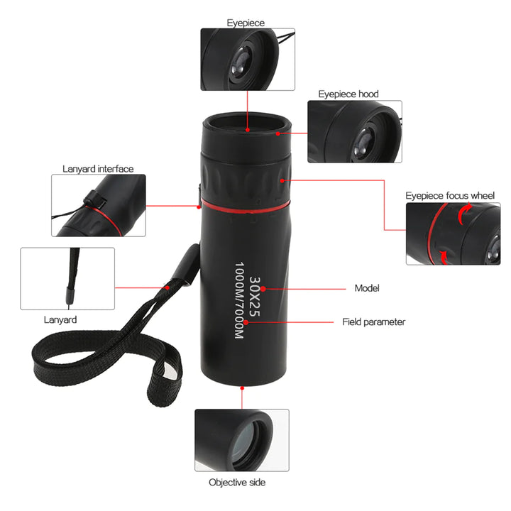 Mini Monocular Telescope for Outdoor Camping
