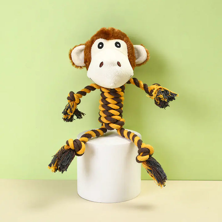 Interactive Plush Dog Toy with Sound for Chewing