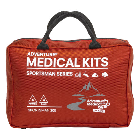 Adventure Medical Kits Sportsman Series Medical Kit - 200 - First Aid Kit for Camping Hiking Hunting & More - For 4 People for 4 Days - Includes Bandages Medicine Guide Book & More