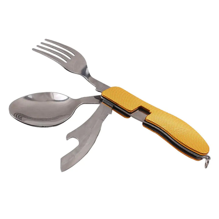 Camping Cutlery Set, Portable Stainless Steel Fork & Knife