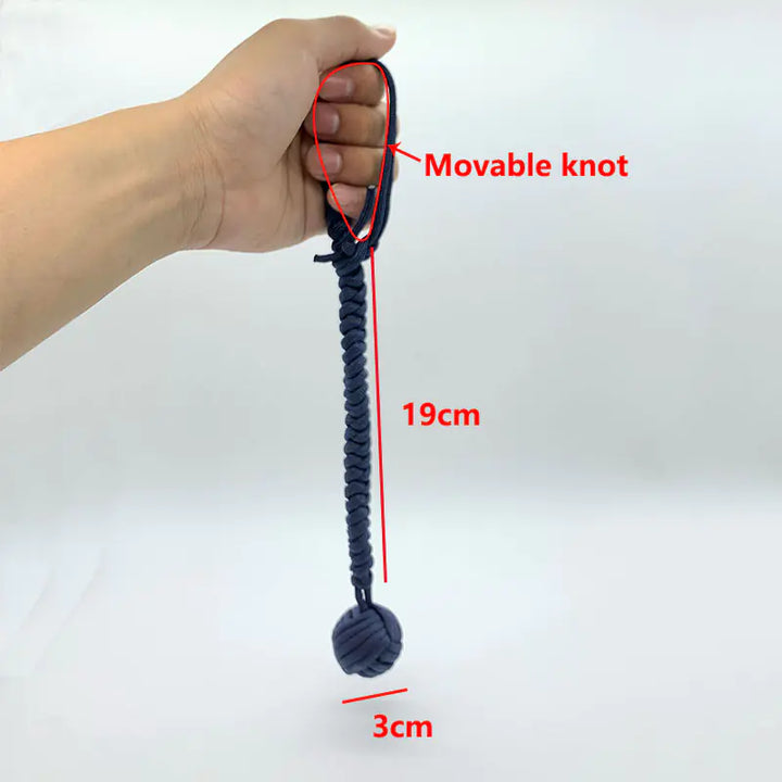 Outdoor EDC Self Defense Keychain with Monkey Fist Rope