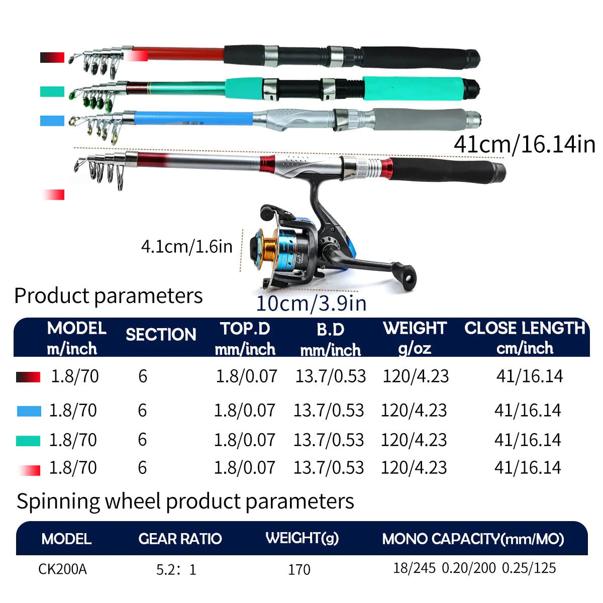 ZURYP Fishing Gear Set for Long-Distance Angling