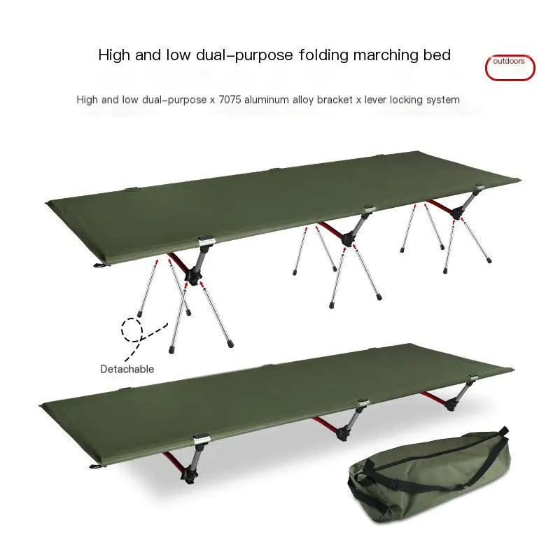 Lightweight Outdoor Folding Bed for Camping and Office