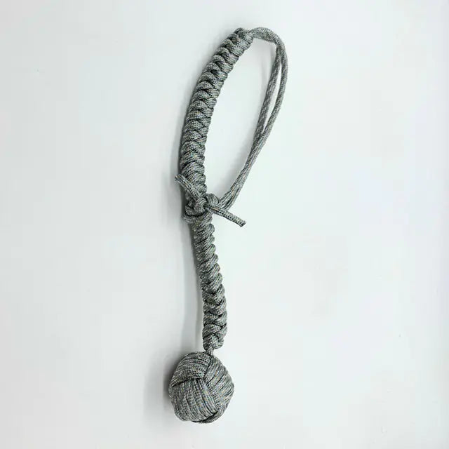 Outdoor EDC Self Defense Keychain with Monkey Fist Rope