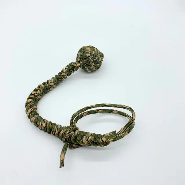 Outdoor EDC Self Defense Keychain with Monkey Fist Rope