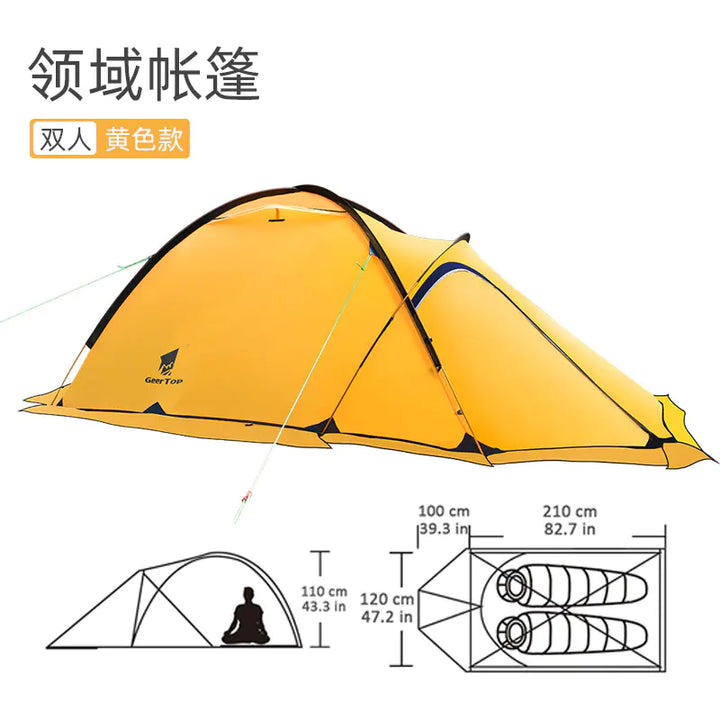 Winter Double Layer Waterproof Camping Tent for Hiking