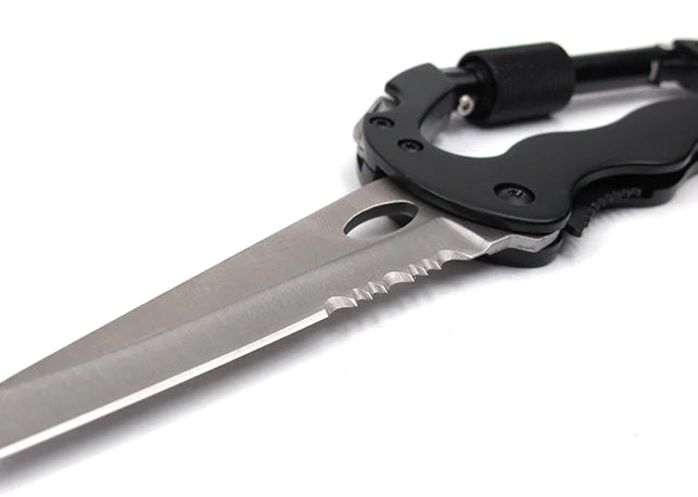 Outdoor Survival Multi-Functional Carabiner with Knife