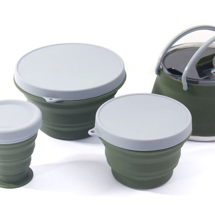New Outdoor Camping Folding Pot - Silicone Cookware Set