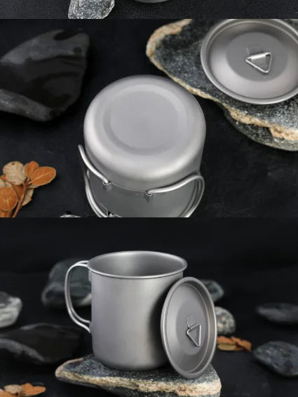 Titanium Folding Cup for Camping and Travel